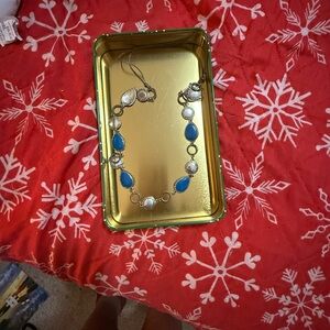 Elegant Blue and Silver Necklace